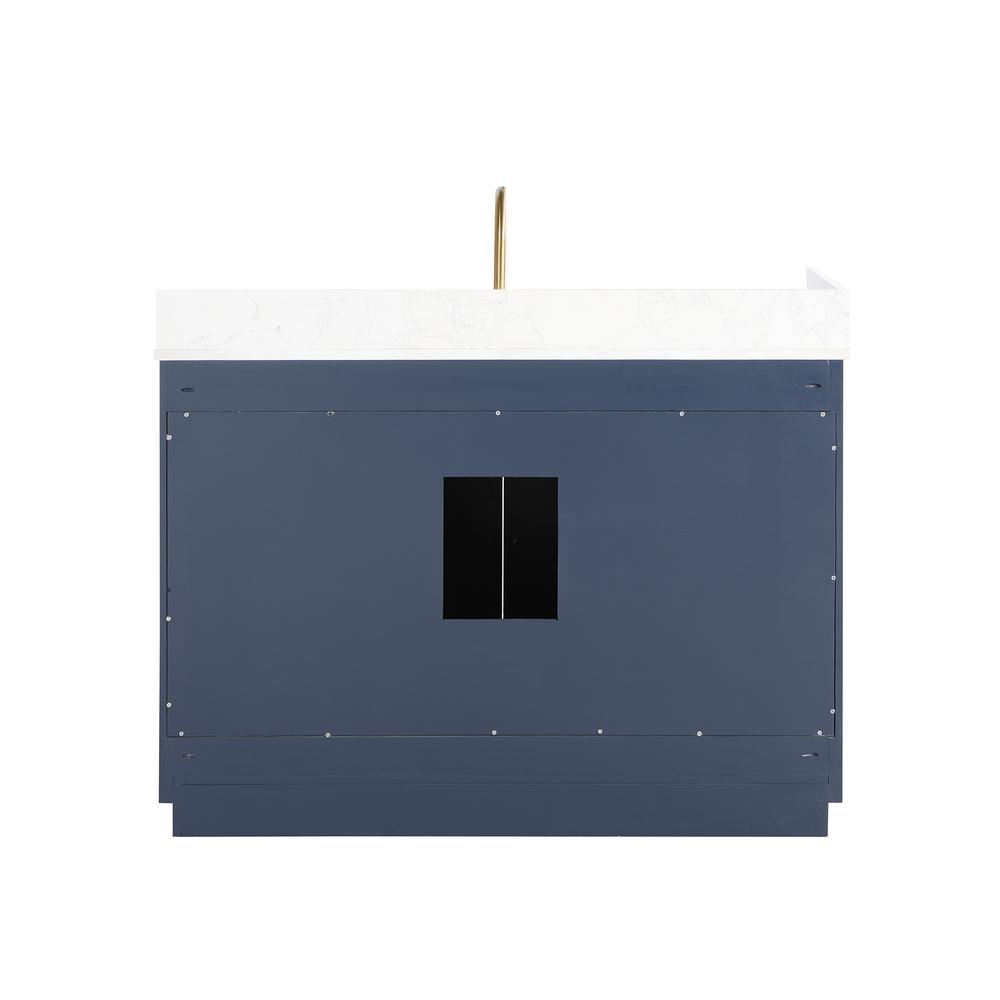 48" Single Bathroom Vanity in Royal Blue with Mirror. Picture 2