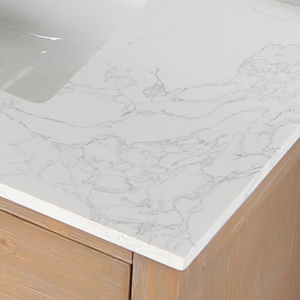36" Single Bathroom Vanity in Light Brown without Mirror. Picture 8