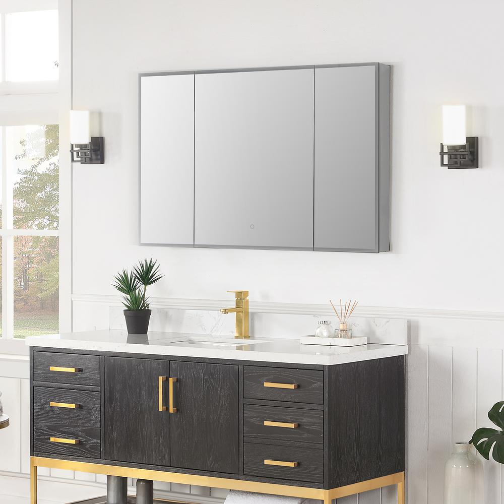 Frameless Surface-Mount/Recessed LED Lighted Bathroom Medicine Cabinet. Picture 9