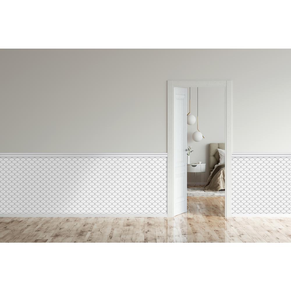 Badajoz 11.5” x 10.94” Honeycomb Glass Mosaic Floor and Wall Tile. Picture 6