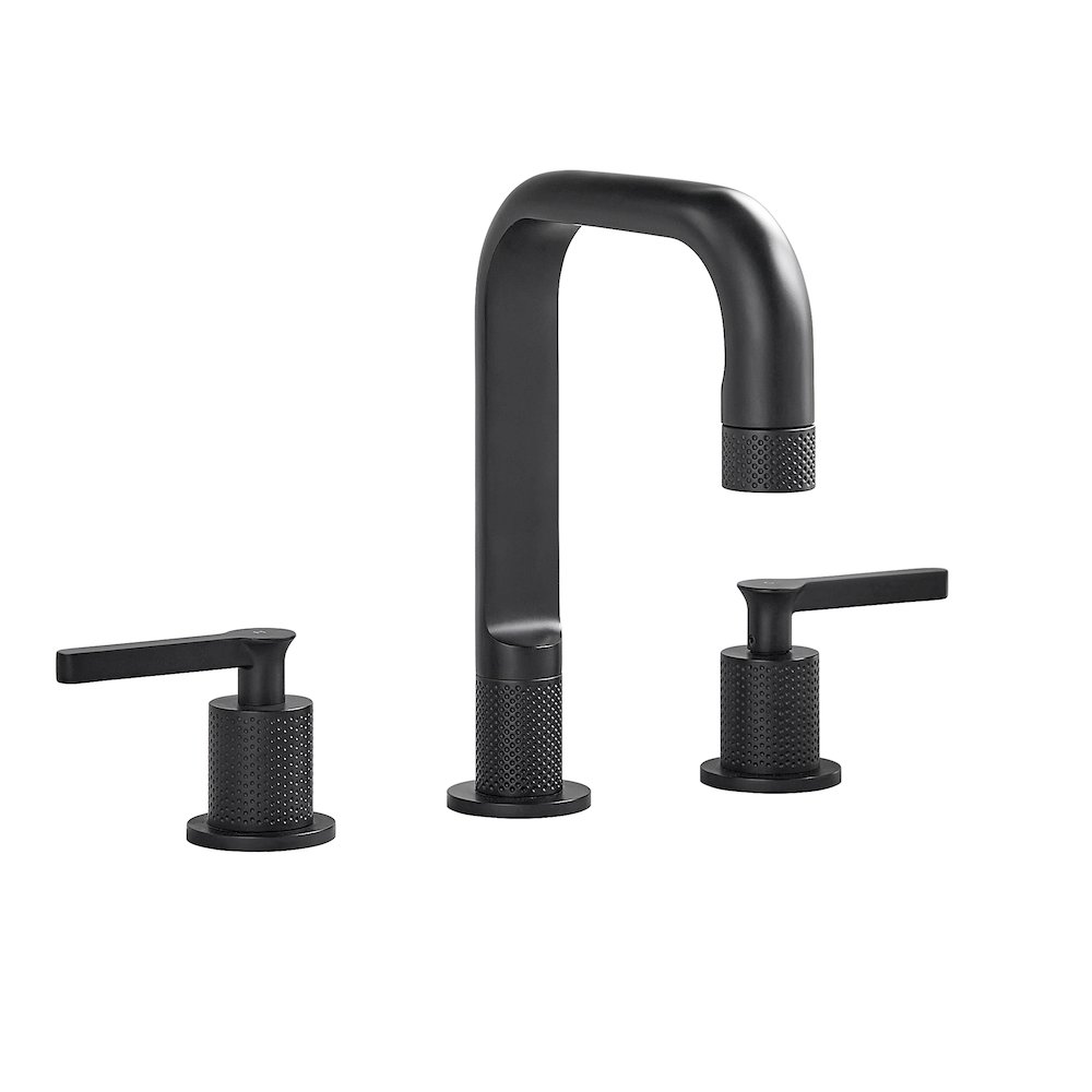8. in Widespread 2-Handle Bathroom Faucet in Matte Black. Picture 1