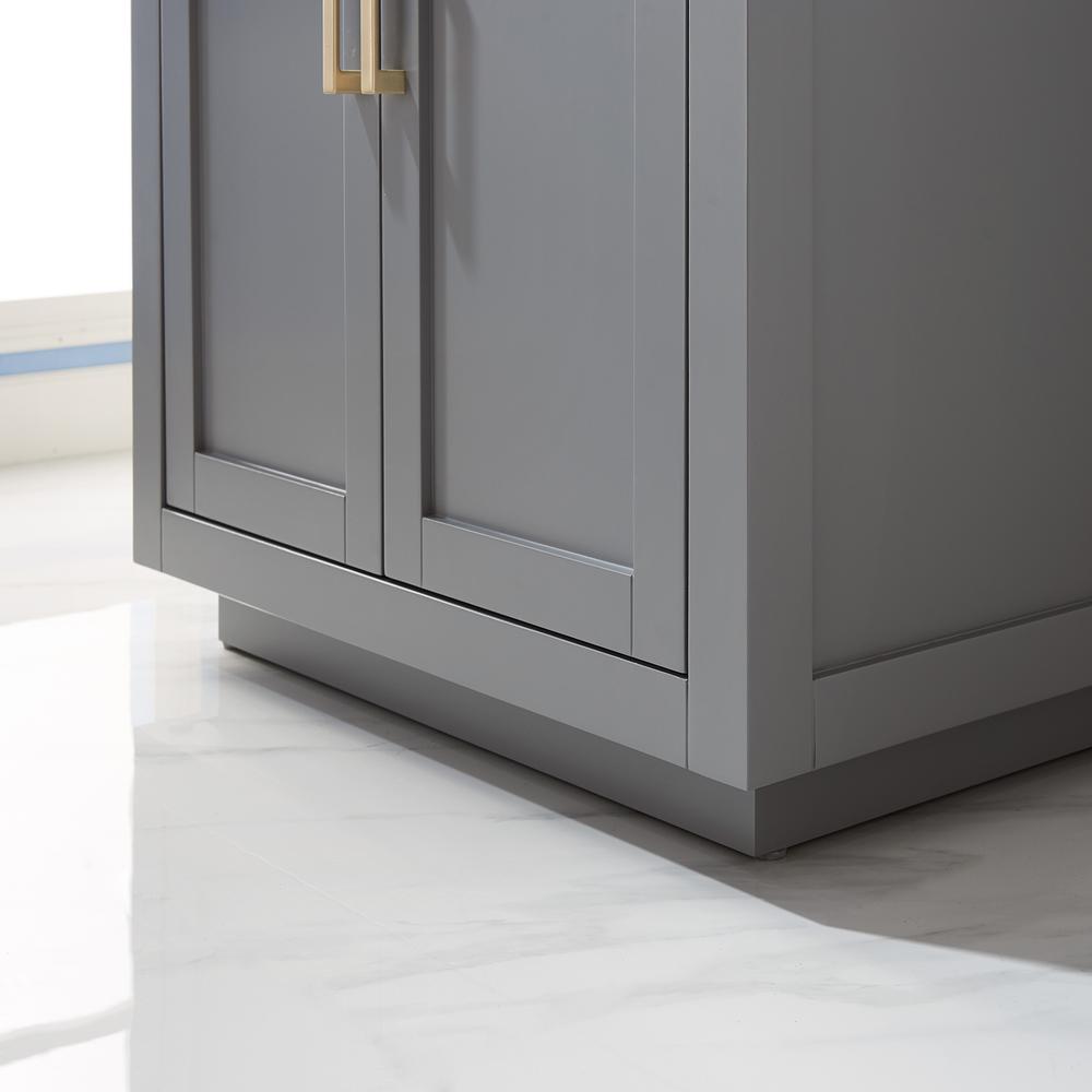 30" Single Bathroom Vanity Set in Gray with Mirror. Picture 9