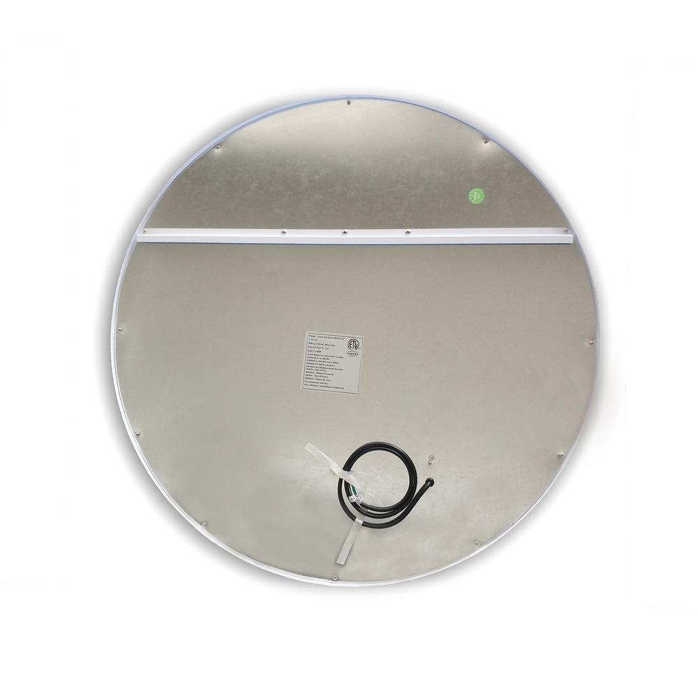 Padova 32” Round  Frameless Modern LED Bathroom Vanity Mirror. Picture 2