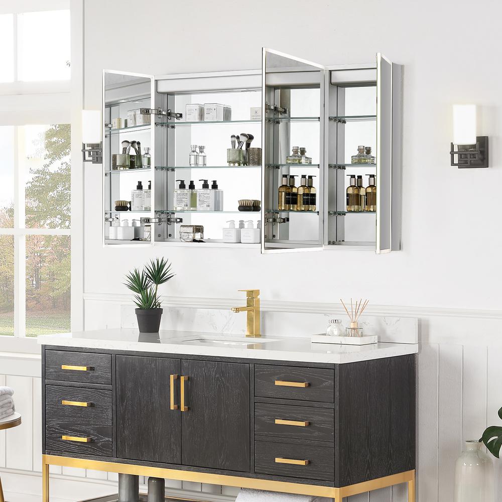 Frameless Surface-Mount/Recessed LED Lighted Bathroom Medicine Cabinet. Picture 13