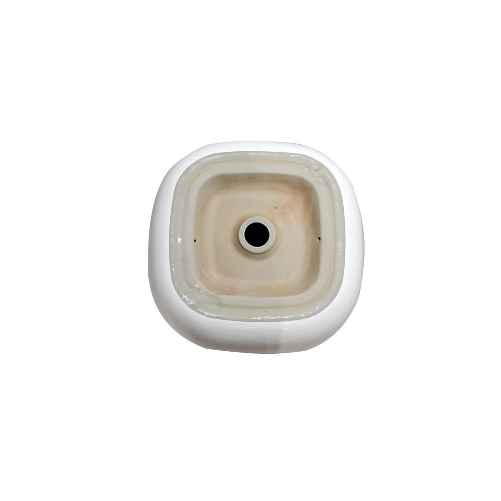 16 in. Square White Finish Ceramic Bathroom Vanity Sink. Picture 6
