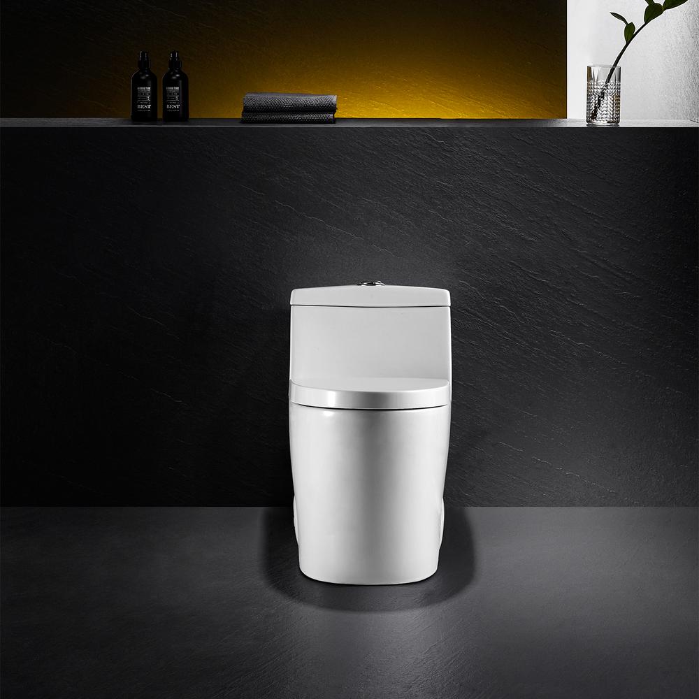 Savona Dual Flush Elongated One-Piece Toilet (Seat Included). Picture 7