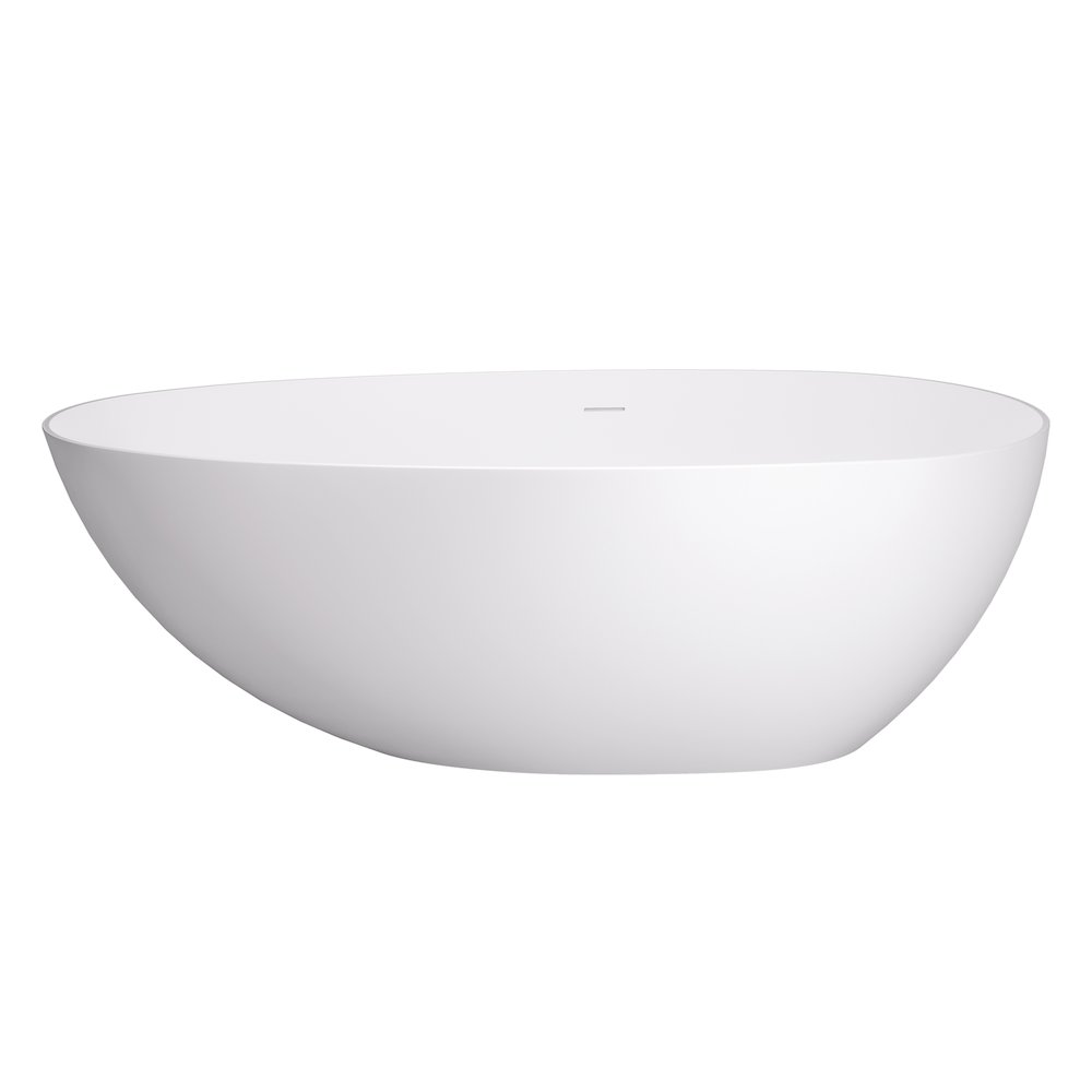 59" x 31" Solid Surface Soaking Bathtub and Integrated Overflow. Picture 1