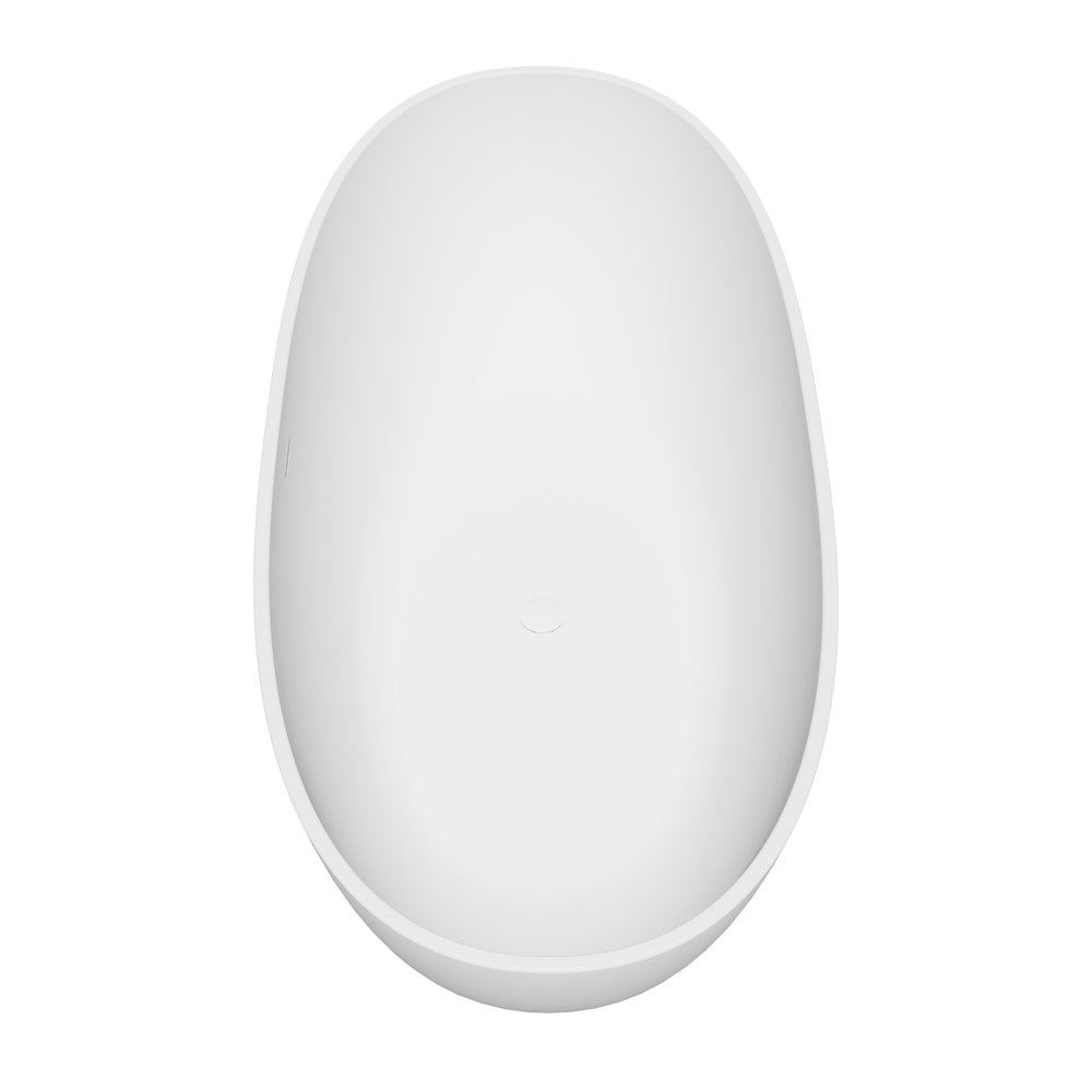 65" x 30" Solid Surface Soaking Bathtub and Integrated Overflow. Picture 5