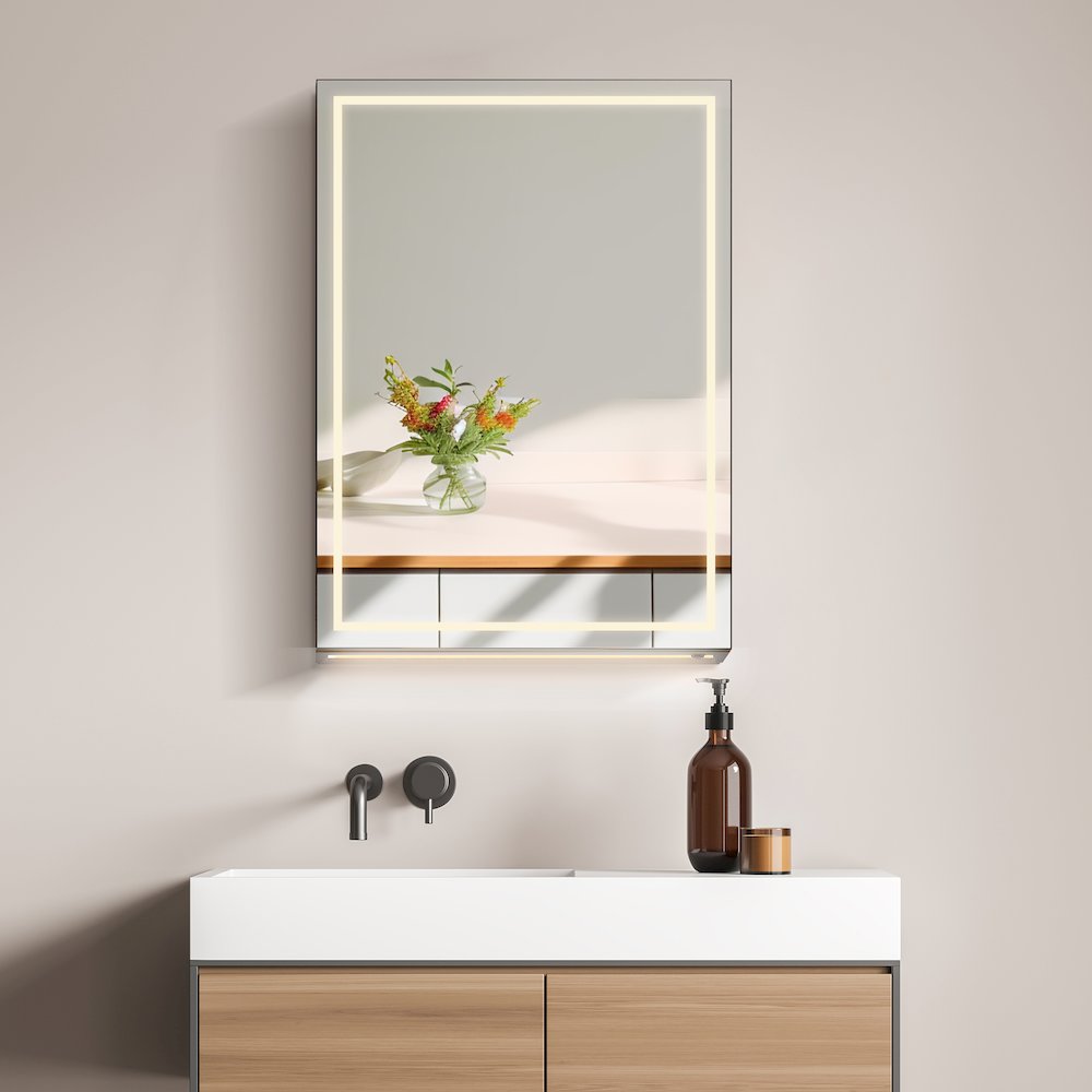 20"x28" Rectangular Frameless Surface-Mount Medicine Cabinet. Picture 7