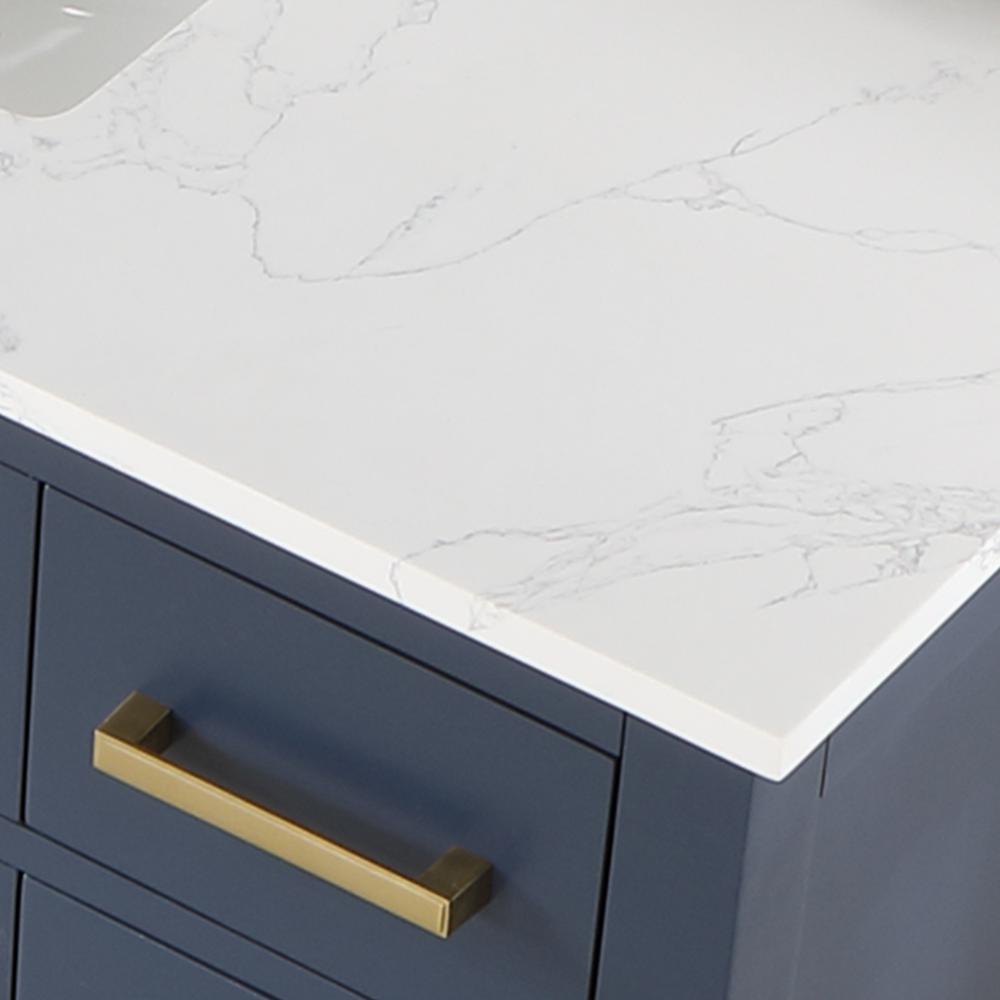 48" Single Bathroom Vanity in Royal Blue with Mirror. Picture 5