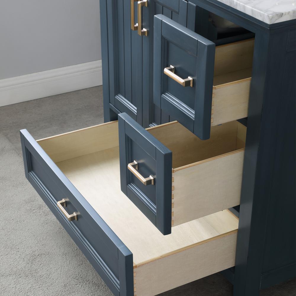 36" Single Bathroom Vanity Set in Classic Blue with Mirror. Picture 9