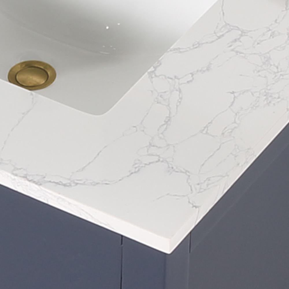 30" Single Bathroom Vanity in Royal Blue without Mirror. Picture 6