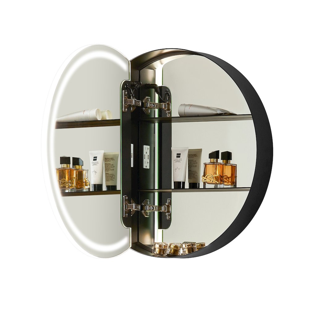 24x24" Round Frameless Surface-Mount Medicine Cabinet. Picture 3