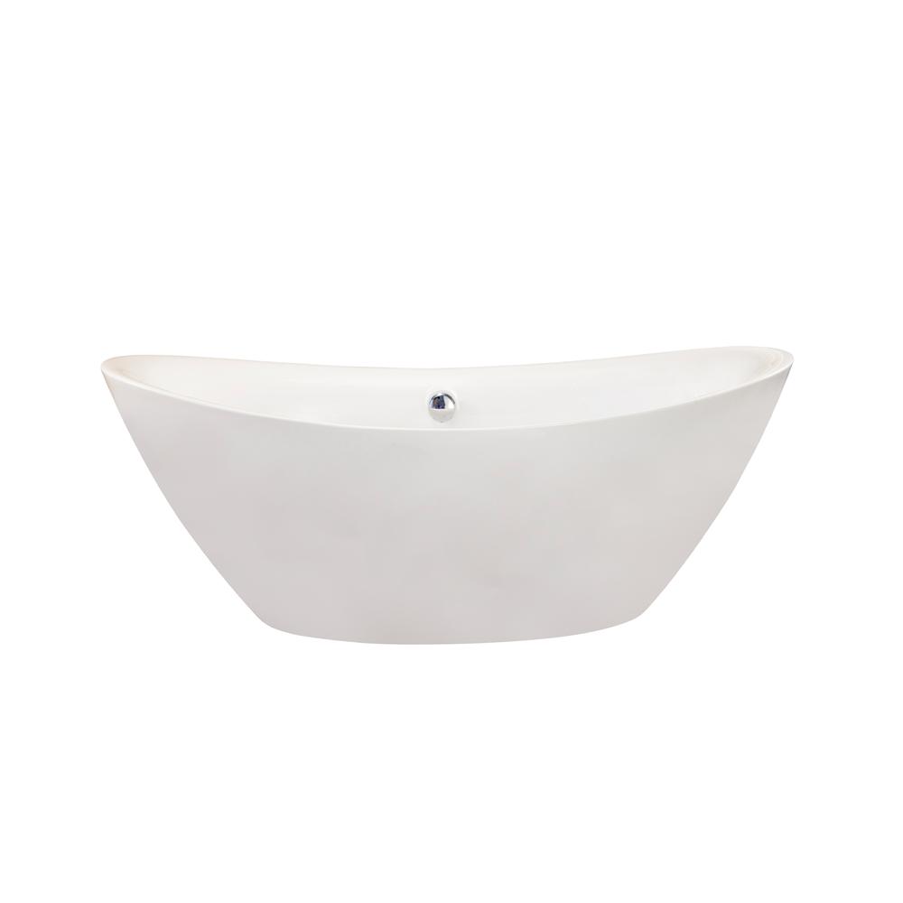 Allegra 71" x 34" Freestanding Soaking Acrylic Bathtub. Picture 2