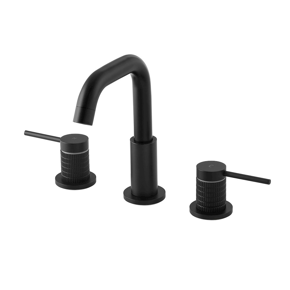 8. in Widespread 2-Handle Bathroom Faucet in Matte Black. Picture 1