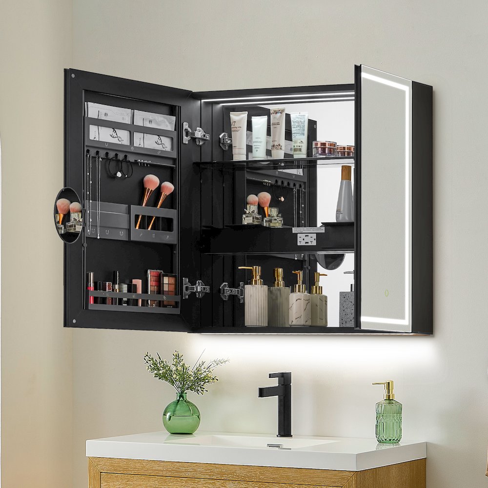 32"x28" Rectangular Frameless Surface-Mount Medicine Cabinet. Picture 5