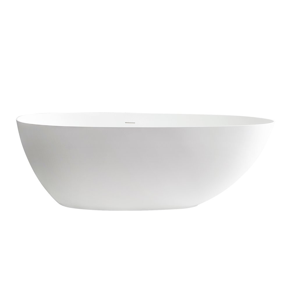 67" x 34" Solid Surface Soaking Bathtub and Integrated Overflow. Picture 1