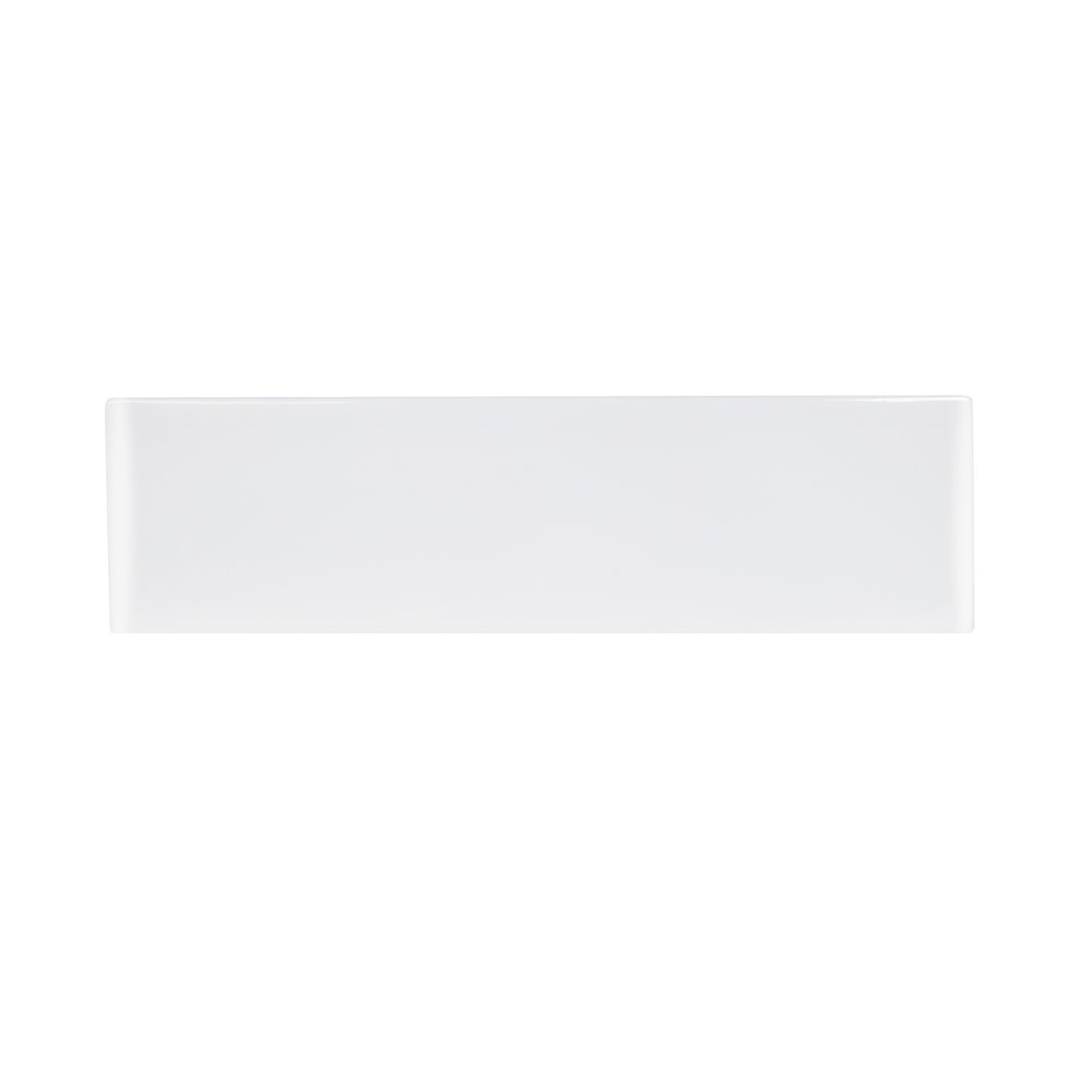 Kosula Glossy White Ceramic Rectangular 36" L x 19.8" W Farmhouse Sink. Picture 4