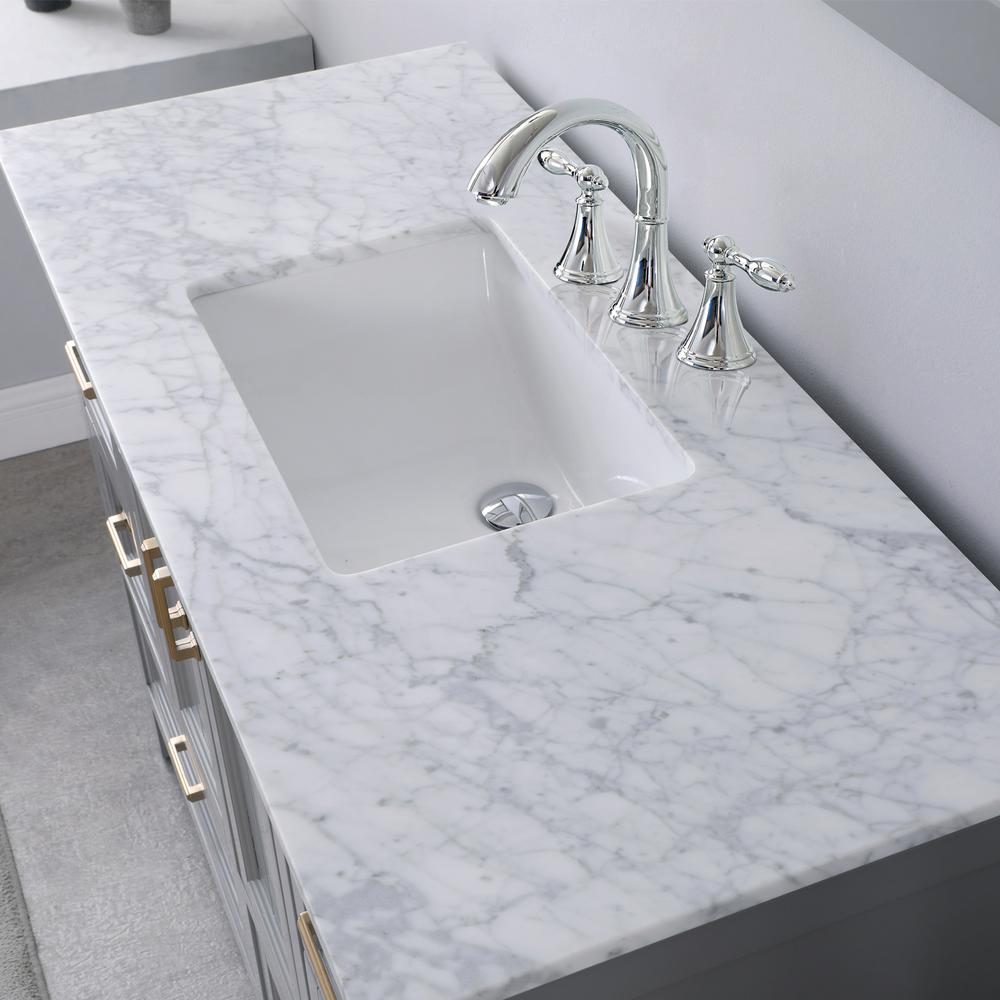 48" Single Bathroom Vanity Set in Gray without Mirror. Picture 8