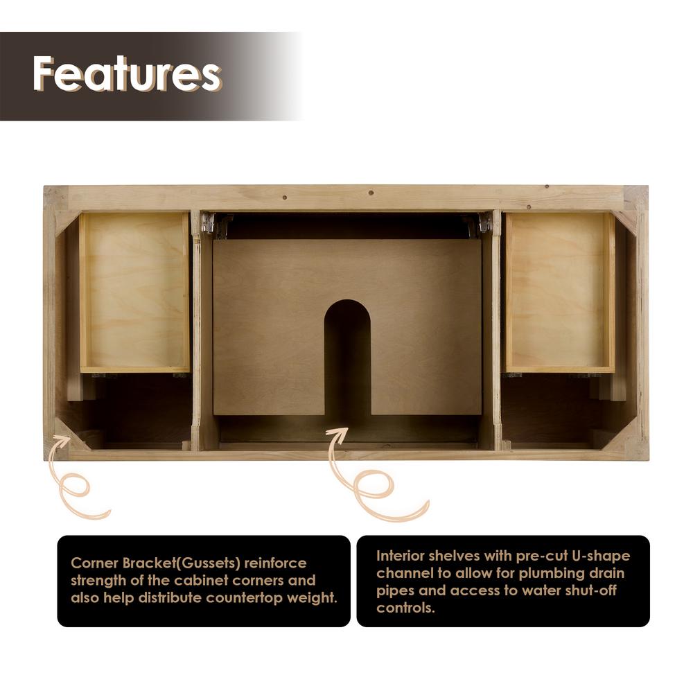 Single Bathroom Cabinet Vanity without Top and Sink, no Mirror. Picture 6