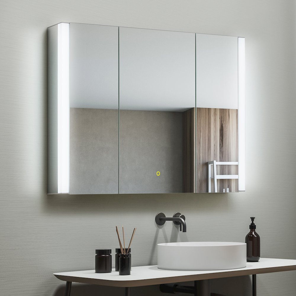 48"x32" Rectangular Bathroom Aluminum Mirror Medicine Cabinet. Picture 6