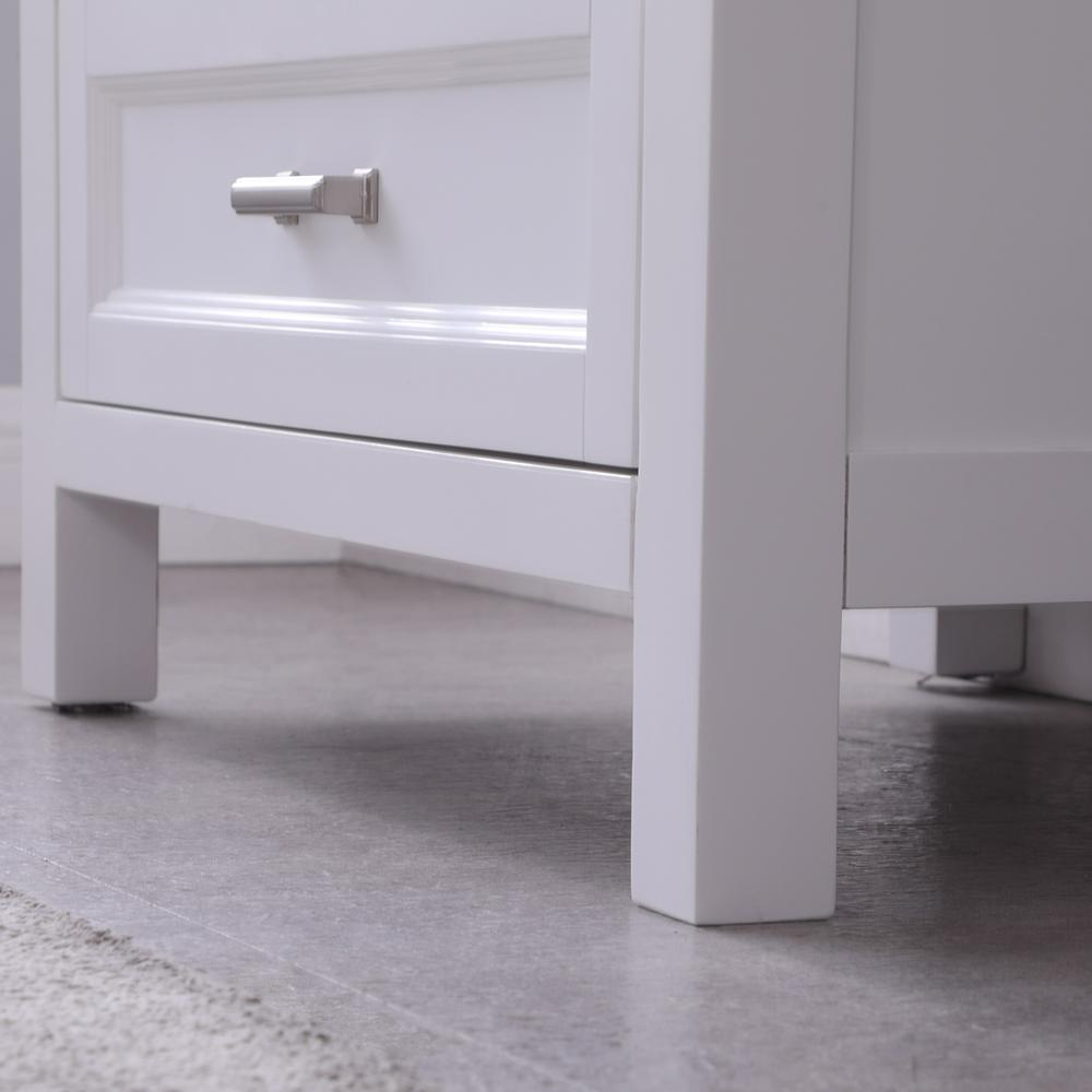 30" Single Bathroom Vanity Set in White without Mirror. Picture 8