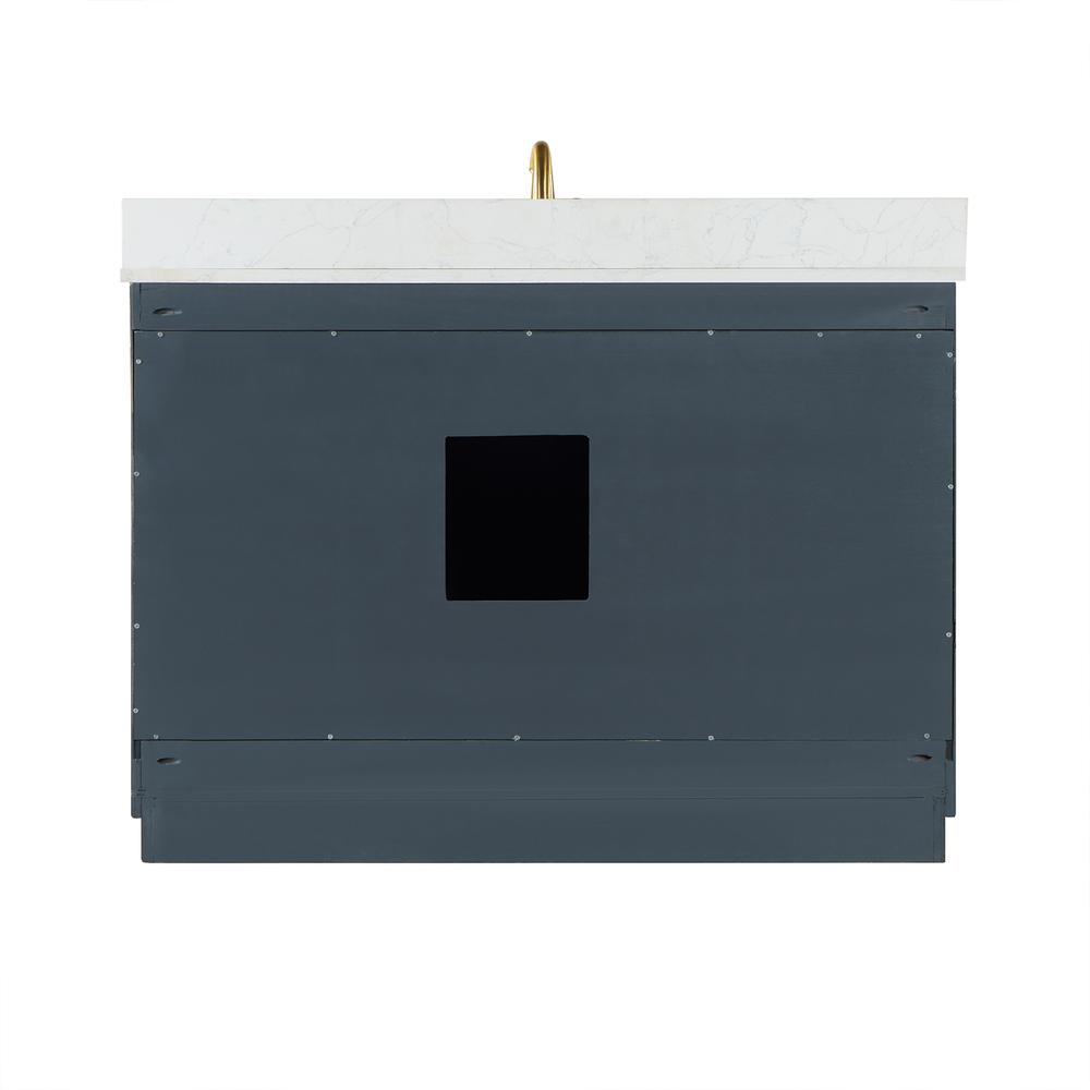 48" Single Bathroom Vanity Set in Classic Blue without Mirror. Picture 2
