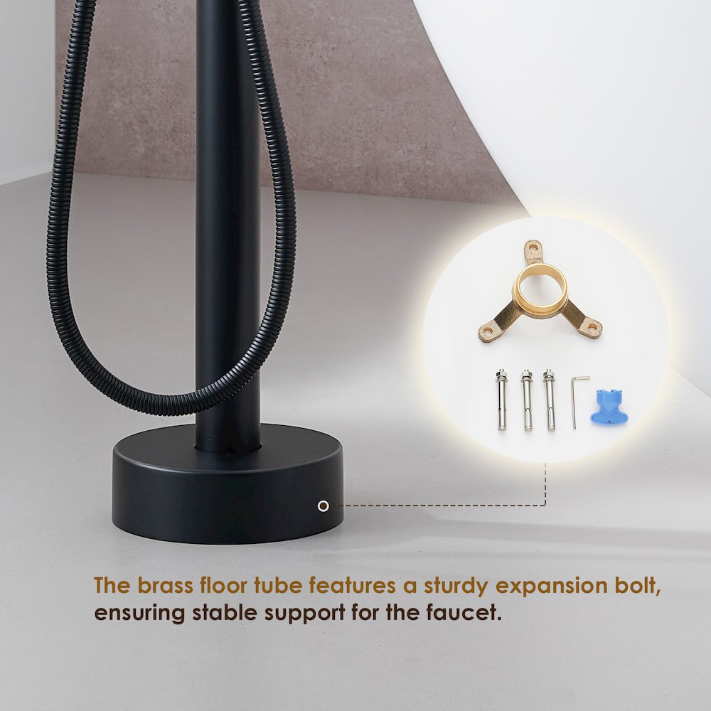 Single Lever Handle Freestanding Floor Mounted Tub Filler. Picture 9