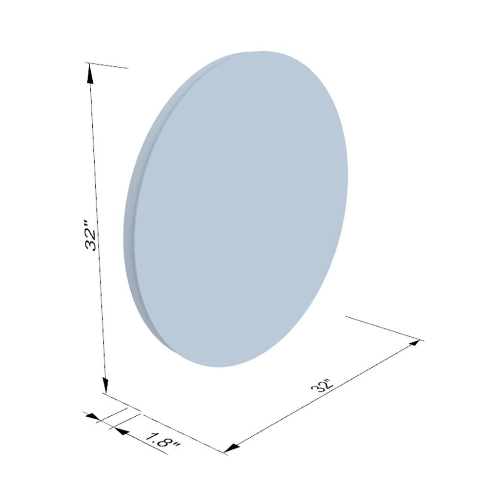 Padova 32” Round  Frameless Modern LED Bathroom Vanity Mirror. Picture 4