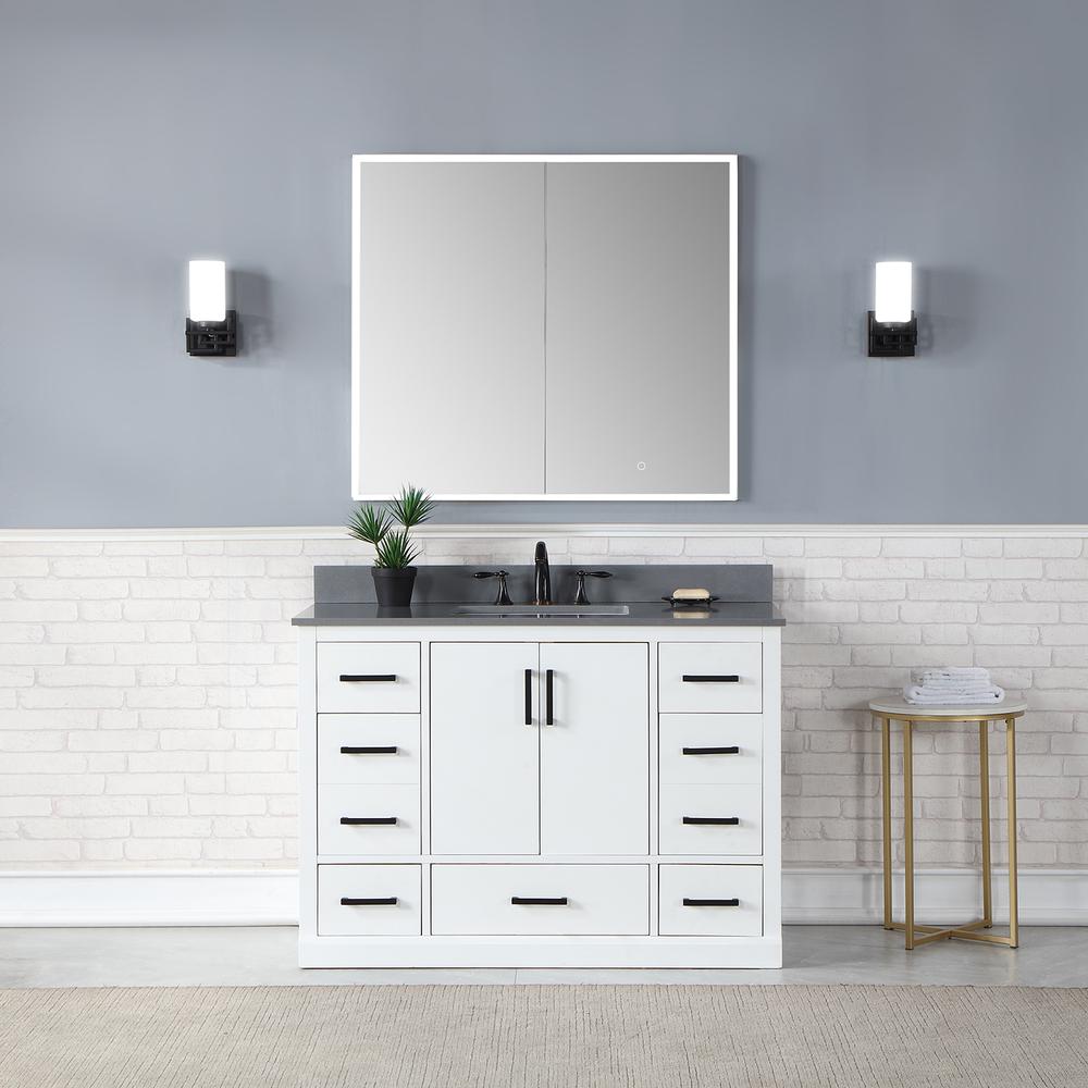 Frameless Surface-Mount/Recessed LED Lighted Bathroom Medicine Cabinet. Picture 6
