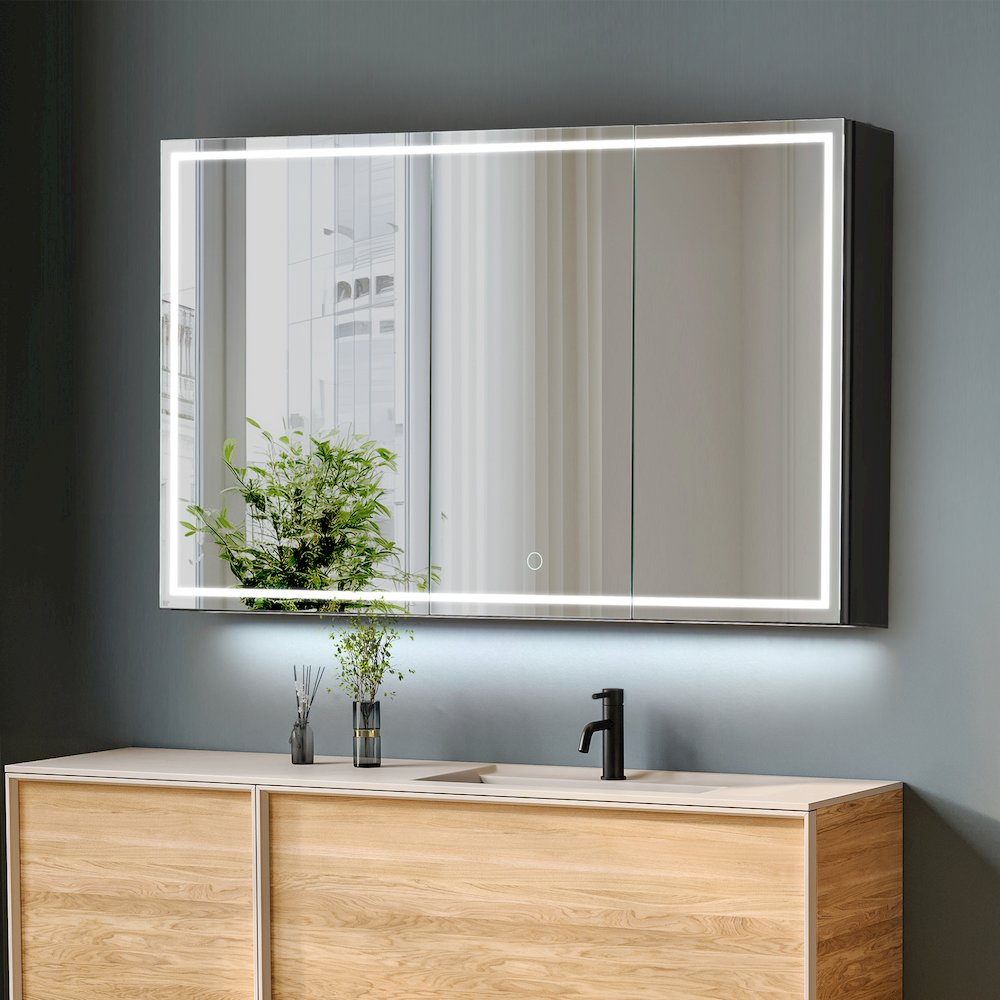 48"x28" Rectangular Frameless Surface-Mount Medicine Cabinet. Picture 4