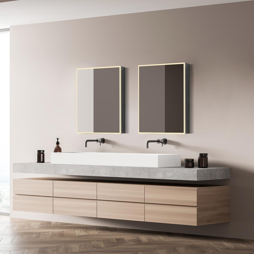 Frameless Surface-Mount/Recessed LED Lighted Bathroom Medicine Cabinet. Picture 16