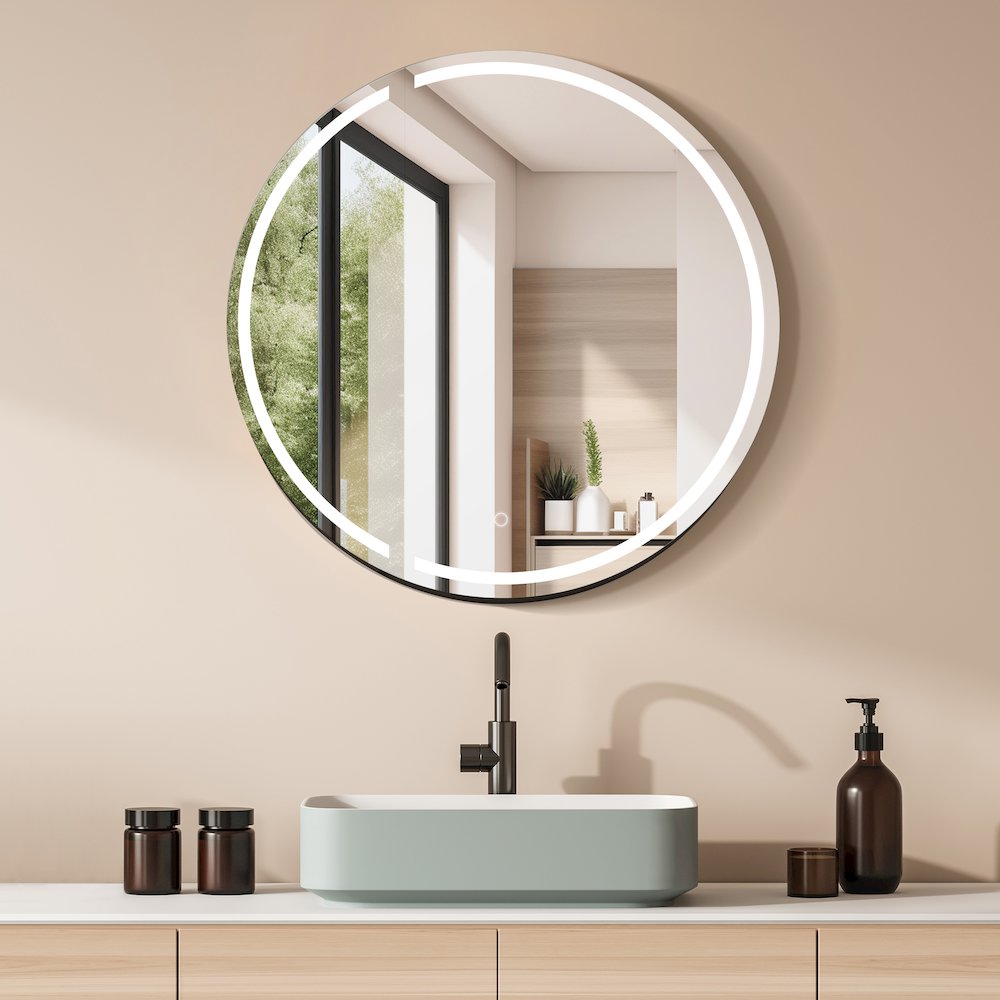 32x32" Round Frameless Surface-Mount Medicine Cabinet. Picture 8