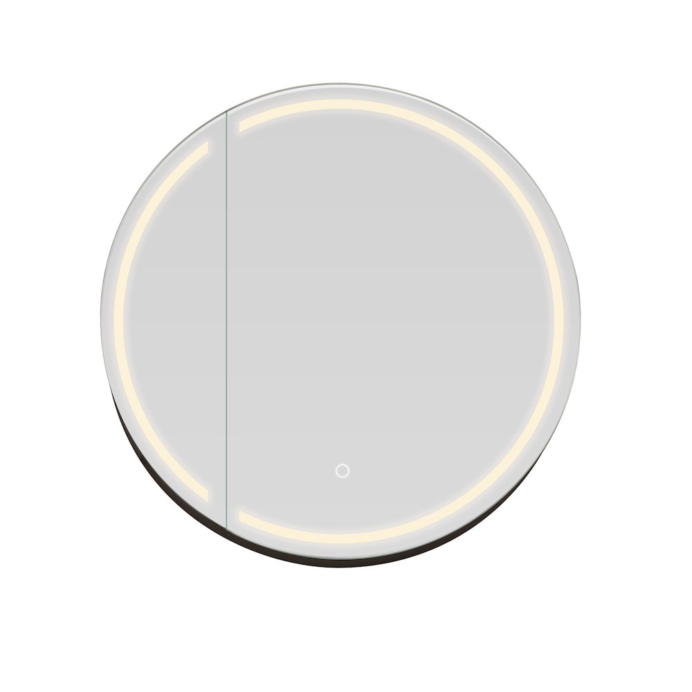 24x24" Round Frameless Surface-Mount Medicine Cabinet. Picture 2