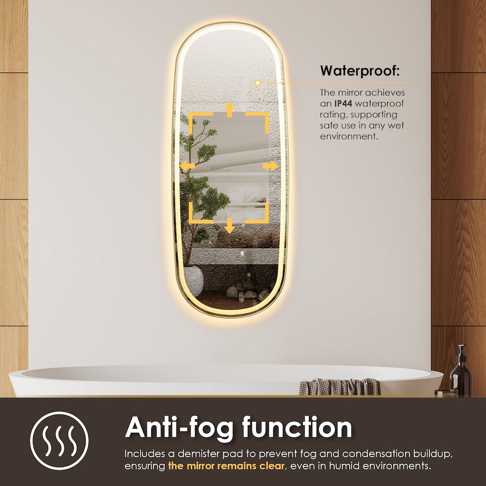 26"x65" Rectangular Anti-Fog Dimmable Modern Bathroom/Dressing. Picture 12