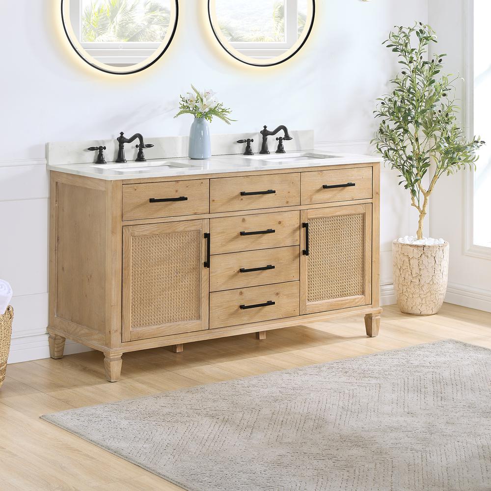Double Bathroom Cabinet Vanity Base without Top and Sink, no Mirror. Picture 3