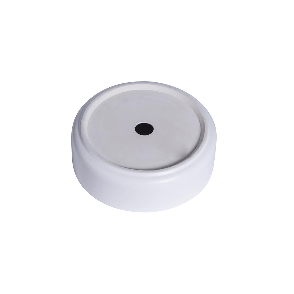 14 in. Round White
 Finish Ceramic Vessel Bathroom Vanity Sink. Picture 5