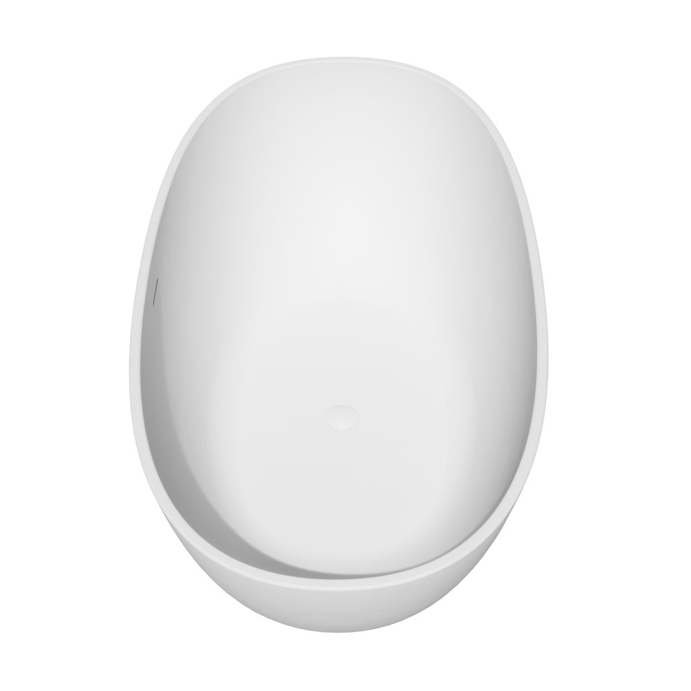 55" x 30" Solid Surface Soaking Bathtub and Integrated Overflow. Picture 5