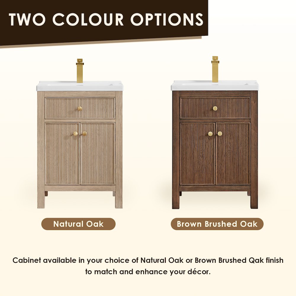 Cerrito 24" Single Bathroom Vanity in Natural Oak. Picture 13