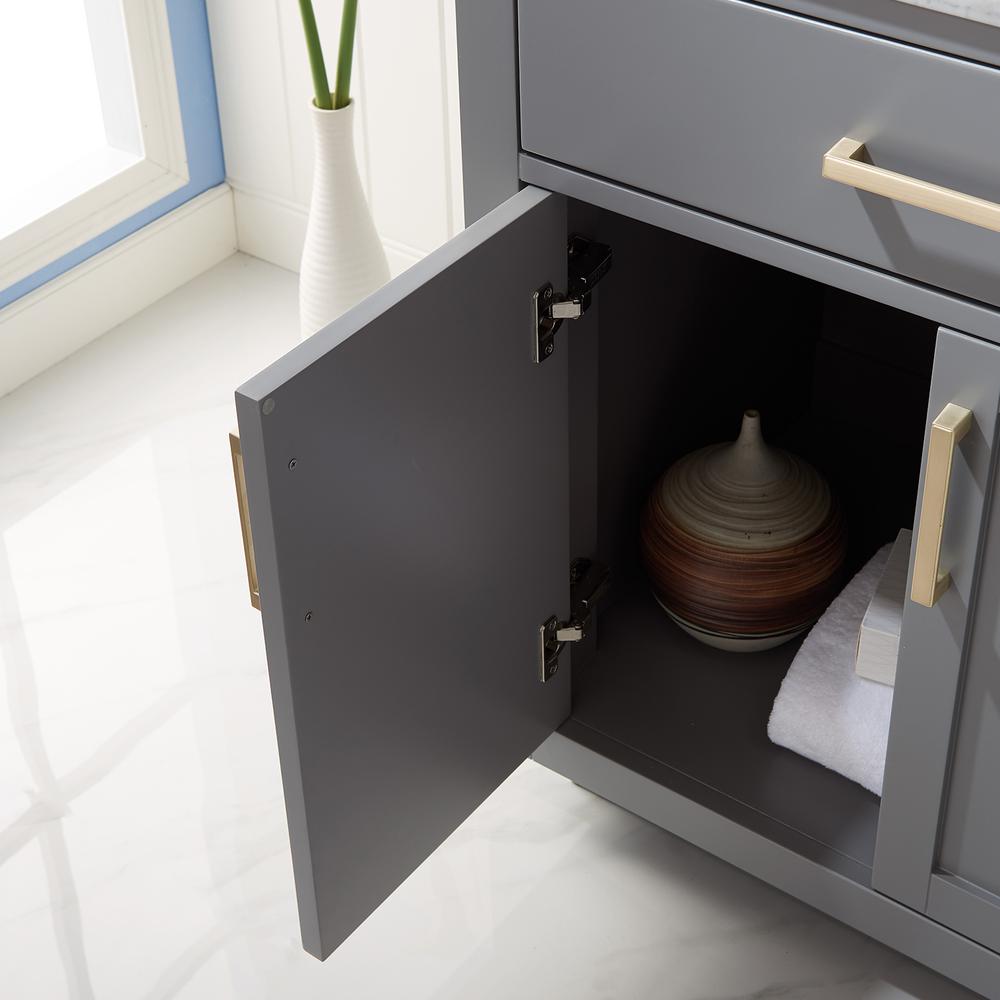 30" Single Bathroom Vanity Set in Gray with Mirror. Picture 8