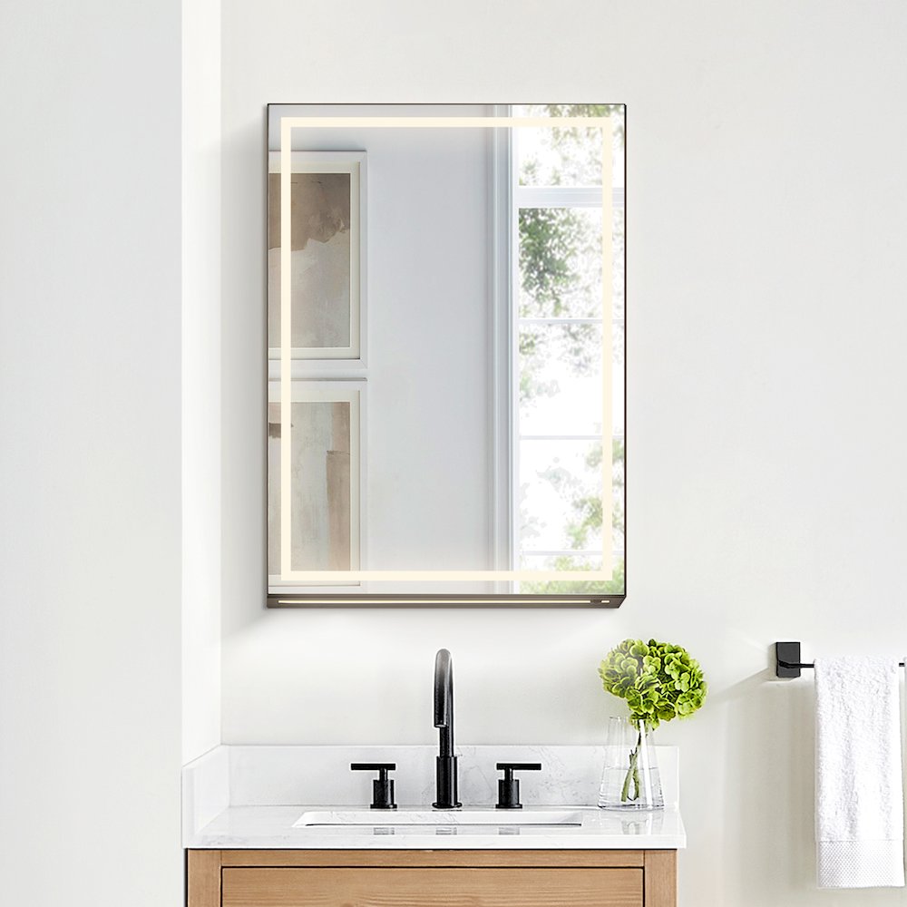 20"x28" Rectangular Frameless Surface-Mount Medicine Cabinet. Picture 5