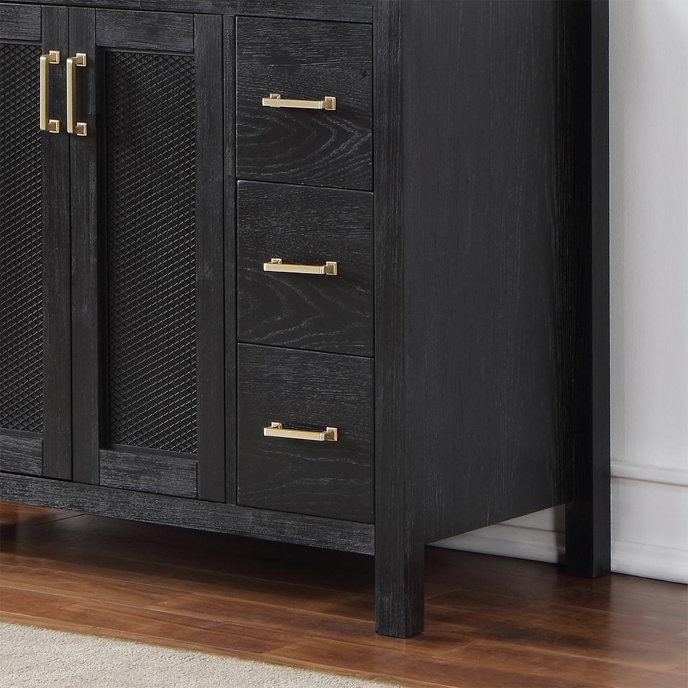 48" Single Bathroom Vanity Set in Black Oak with Mirror. Picture 8