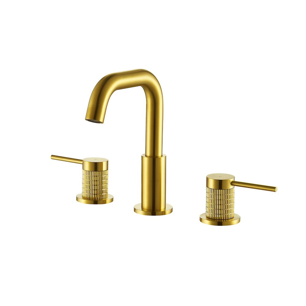 8. in Widespread 2-Handle Bathroom Faucet in Brushed Gold. Picture 1