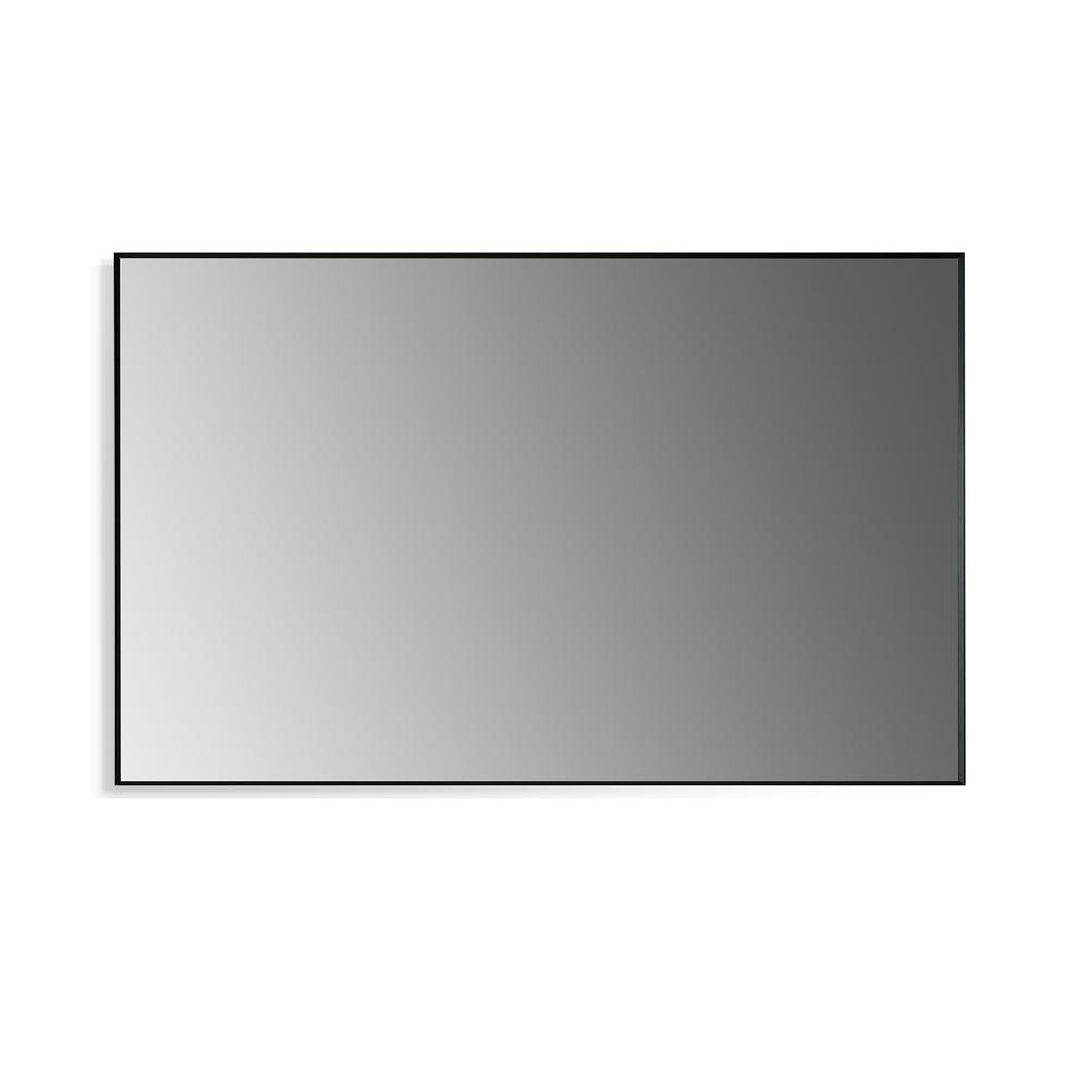 Sassi 48" Rectangle Bathroom/Vanity Matt Black Aluminum Framed Wall Mirror. Picture 1