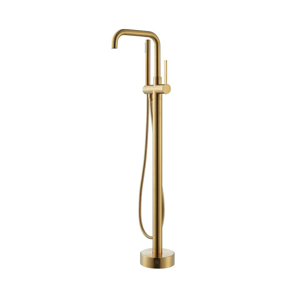 Single Lever Handle Freestanding Floor Mounted Tub Filler. Picture 1
