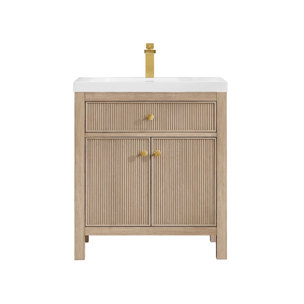 Cerrito 30" Single Bathroom Vanity in Natural Oak. Picture 1