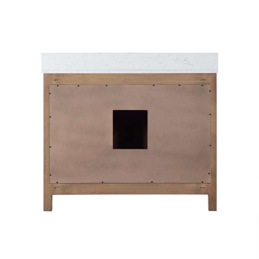 42" Single Bathroom Vanity Set in Brown Pine without Mirror. Picture 2