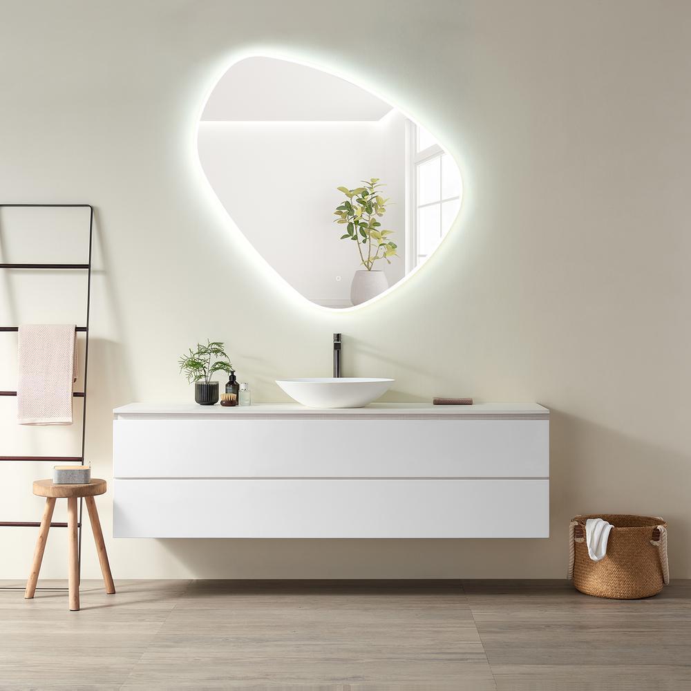 Rasso Novelty 47" Frameless Modern Bathroom/Vanity LED Lighted Wall Mirror. Picture 5