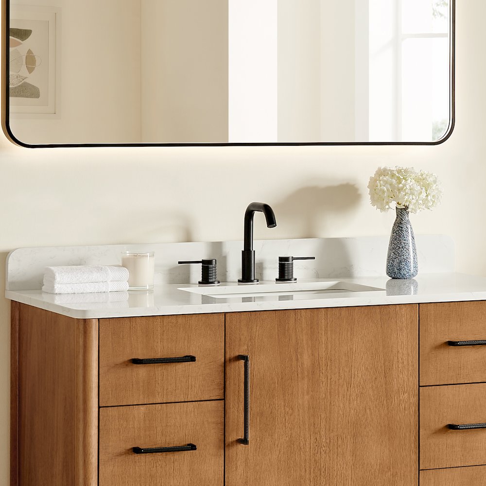 8. in Widespread 2-Handle Bathroom Faucet in Matte Black. Picture 16