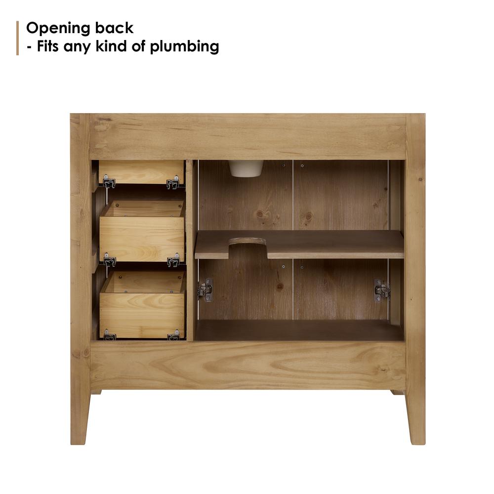 Single Bathroom Cabinet Vanity Base without Top and Sink, no Mirror. Picture 11